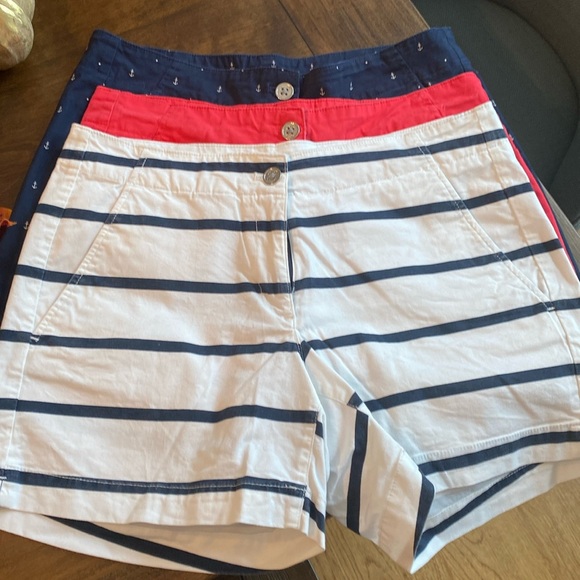 Ladies Nautical Shorts- Set of 3- Size 6 - Picture 1 of 9